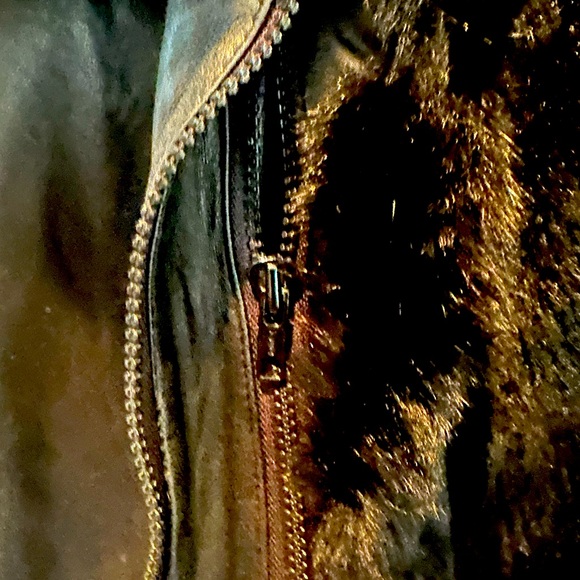 Mens leather and fur jacket - Picture 4 of 6
